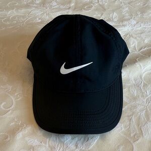 Nike Black Hat with White Swoosh